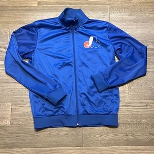 Expos Men's Blue Track Jacket Sweater with Chest Logo